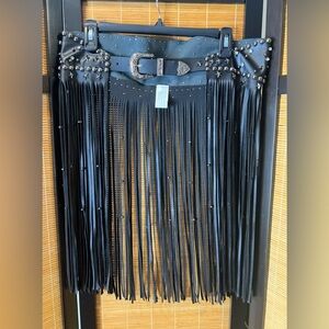 Fringe studded belt NWOT
